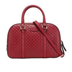 Guccissima Top Handle, Leather, Red, 510286, DB/S/B, 3*